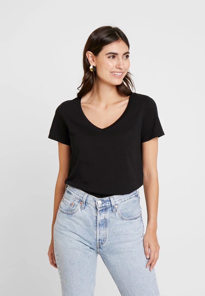 T-Shirt ANNA FIELD Anna Field Basic T-shirt Noir Femme | KUG-5744565